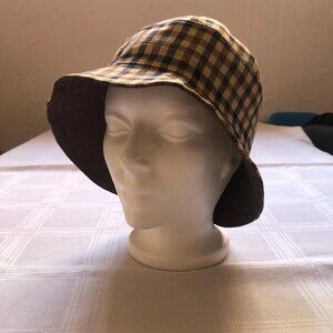 Vintage Aquascutum rain hat reversible Check tartan